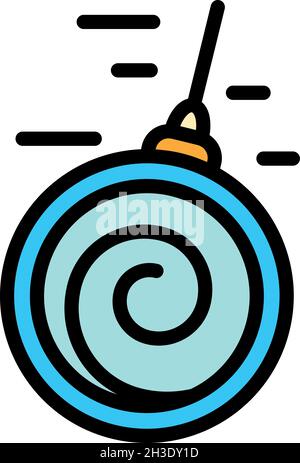 Pendulum in motion icon. Outline pendulum in motion vector icon color flat isolated Stock Vector