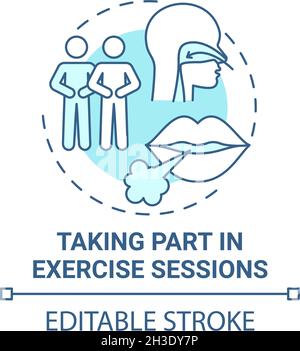 Taking part in excercise sessions concept icon Stock Vector Image & Art ...