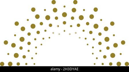 Sunrise icon. Dotted light rays in retro style Stock Vector