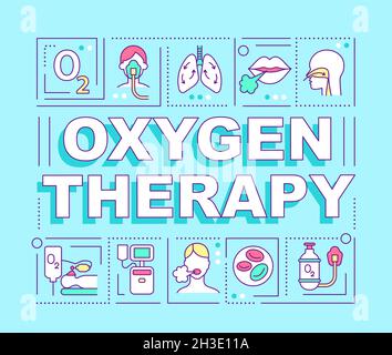 Oxygen therapy word concepts banner Stock Vector