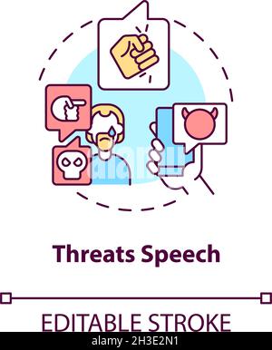 Threats speech concept icon Stock Vector