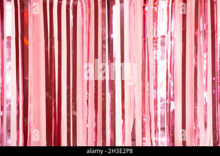 Pink and maroon party glitter curtain background Stock Photo