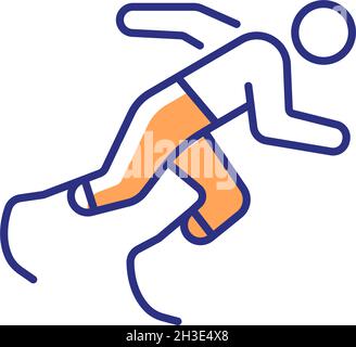 Athletics RGB color icon Stock Vector