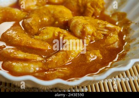 Acorda de camarao - traditional shellfish bread soup, Portuguese dish Stock Photo