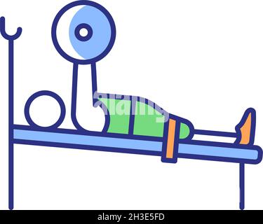Powerlifting RGB color icon Stock Vector