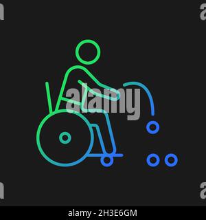 Boccia gradient vector icon for dark theme Stock Vector