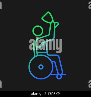 Competition winner gradient vector icon for dark theme Stock Vector