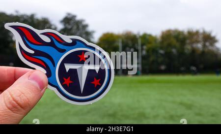 Tennessee Titans. Silhouette of professional american football