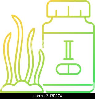 Iodine supplements gradient linear vector icon Stock Vector