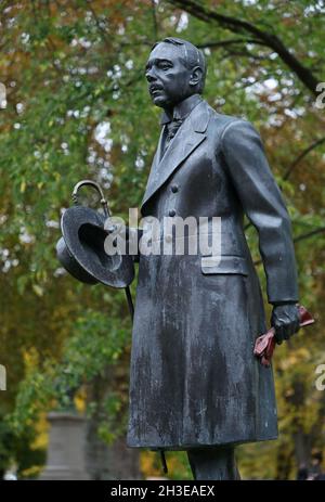 Stockholm, Sweden - Hjalmar Söderberg statue at the Kungliga ...