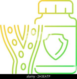 Blood vessels supplements gradient linear vector icon Stock Vector