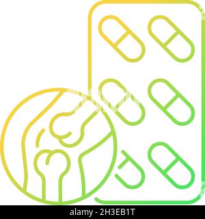 Joint support gradient linear vector icon Stock Vector