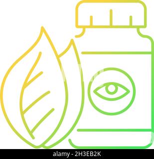 Vision supplements gradient linear vector icon Stock Vector