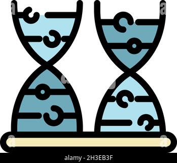 Medical flasks icon. Outline medical flasks vector icon color flat isolated Stock Vector