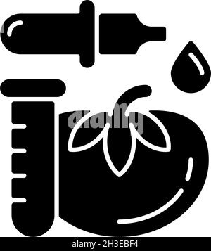 Food additives and preservatives black glyph icon Stock Vector