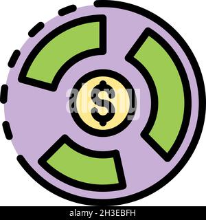 Estimator icon. Outline estimator vector icon color flat isolated Stock Vector