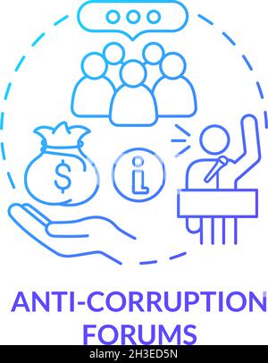 Anti corruption connventions concept icon Stock Vector