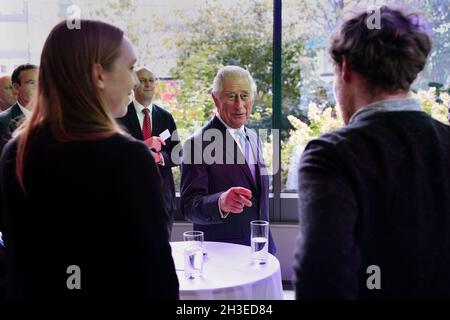The Prince of Wales during his visit to The British Council's new Headquarters in London to learn about their cultural relations work in the UK and across the globe. Picture date: Thursday October 28, 2021. Stock Photo