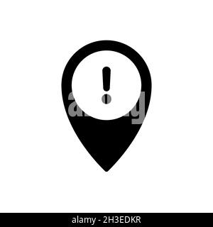 Pin icon attention. Simple design Stock Vector