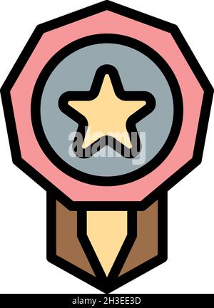 Dog medal emblem icon, outline style Stock Vector Image & Art - Alamy