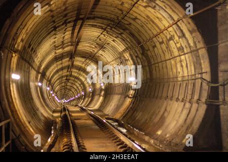 Barcelona metro tunnels Stock Photo