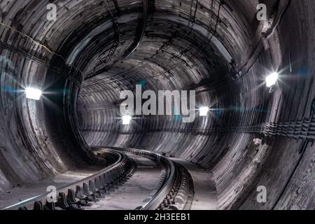 Barcelona metro tunnels Stock Photo