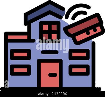 Personal house guard icon. Outline personal house guard vector icon color flat isolated Stock Vector