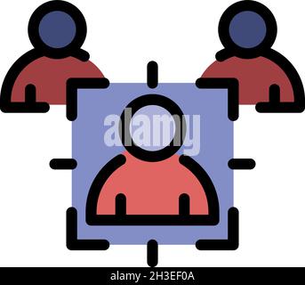 Man personal guard icon. Outline man personal guard vector icon color flat isolated Stock Vector