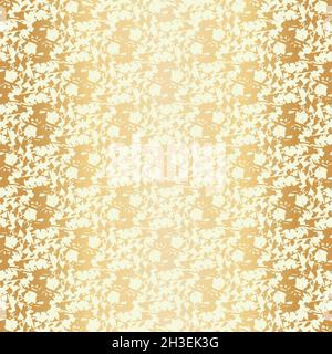 Gold foil melange texture with houndstooth effect vector pattern background. Abstract golden gradient backdrop with diagonal wavy lines. Luxury glitch Stock Vector