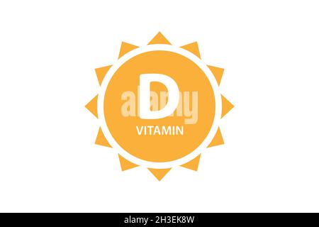 D vitamin sun icon symbol Stock Vector