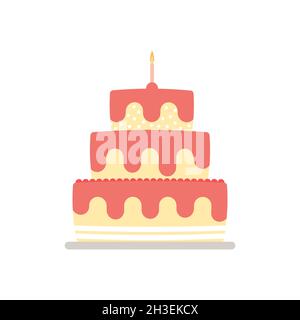 Big cake icon simple design Stock Vector