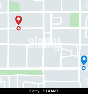 Gps map location with pins Stock Vector