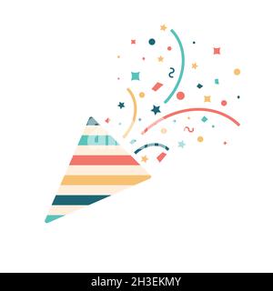 Party cracker icon simple design Stock Vector
