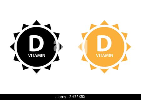 D vitamin sun icon symbol Stock Vector