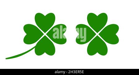 Clover icon set simple design Stock Vector