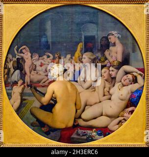 France, Paris, Louvre museum, the Turkish Bath by Jean-Auguste-Dominique INGRES Stock Photo