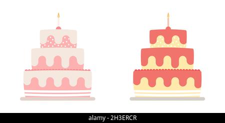 Big cake icon simple design Stock Vector