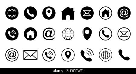 Web icon set. Website internet different icons Stock Vector