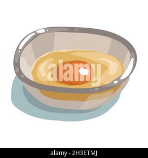Broken Egg ready for cooking illustration. Stock Vector