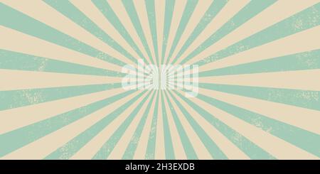 Abstract retro rays grunge background Stock Vector