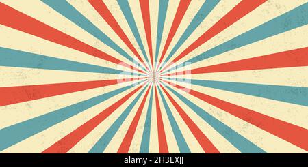 Abstract retro rays grunge background Stock Vector