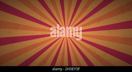 Abstract retro rays grunge background Stock Vector