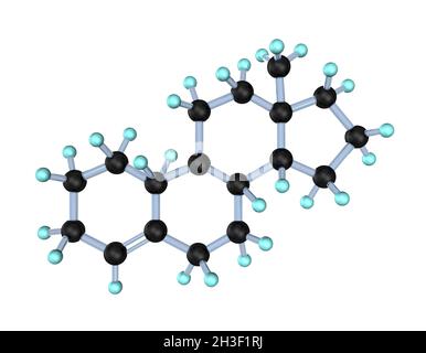 Molecule Estrogen 3D Stock Photo