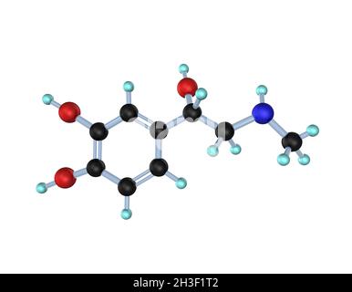 Molecule Adrenaline 3D Stock Photo