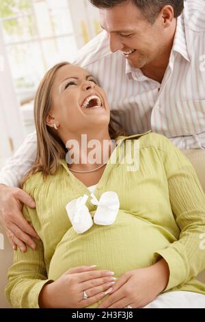 Happy expecting parents Stock Photo