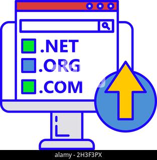 Domain name icon vector website url registration Stock Vector