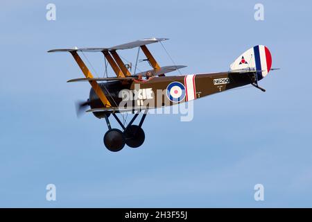 Vintage aircraft display at Old Warden Stock Photo