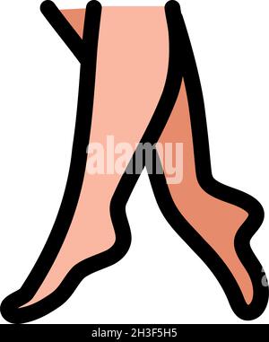 Compression stockings color icon, medical and equipment, medicine socks ...