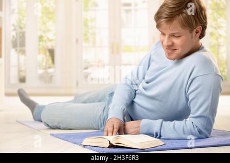 Man reading book Stock Photo