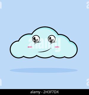 Illustration vector design of cloud cute character Stock Vector